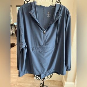 Tangerine brand size Large blue pull over jacket, activewear